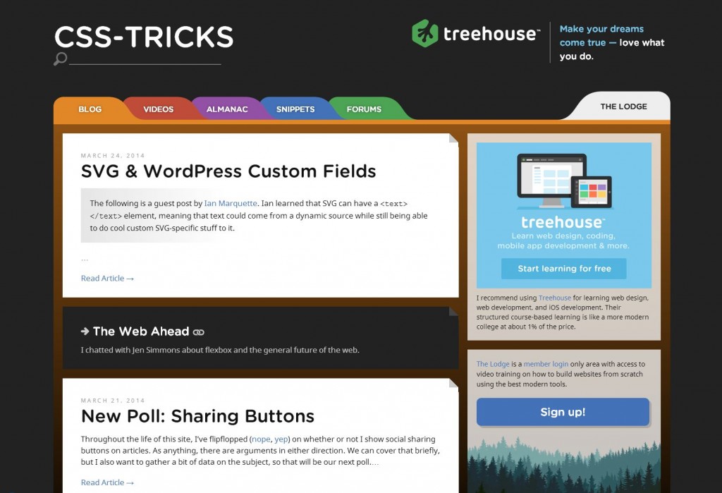 CSS-tricks responsive website