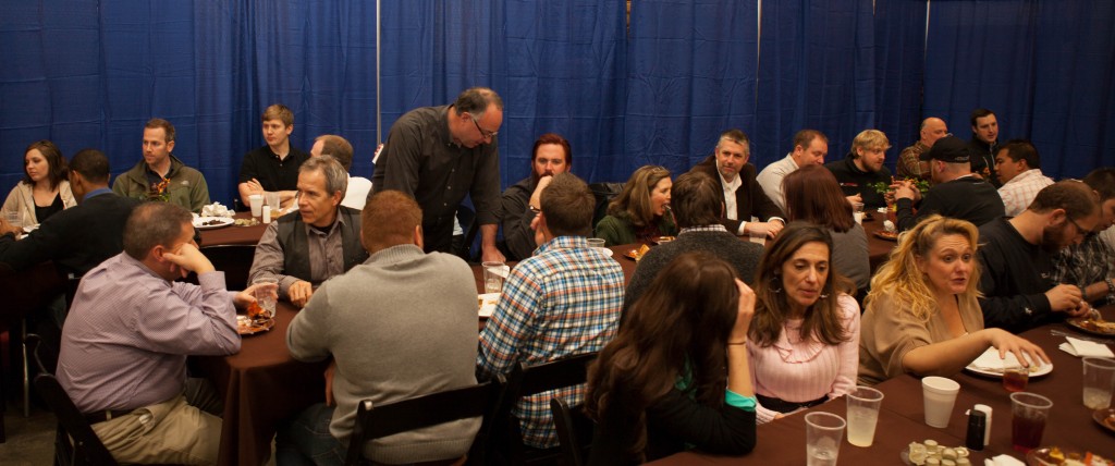 Crowd at Thanksgiving Feast 2013