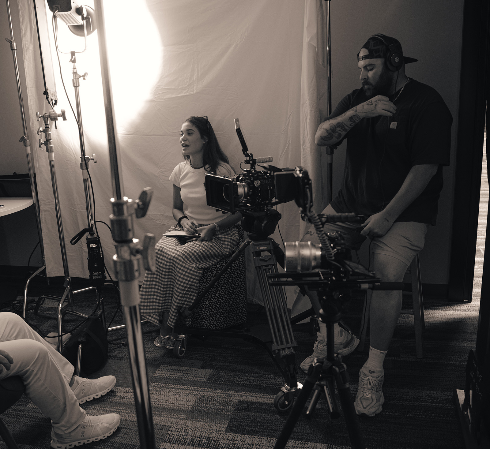 Behind the sceness image of a video shoot in progress
